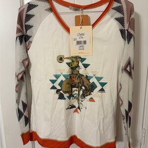 Dalia Women's Sweater with Multicolor Geometric Design